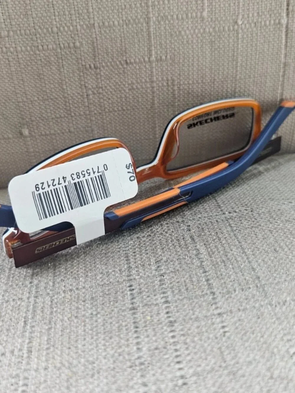 Sketchers Kid Youth Eyeglasses Frame Blue/Orange SK1110 NVOR Eyewear Glasses NWT